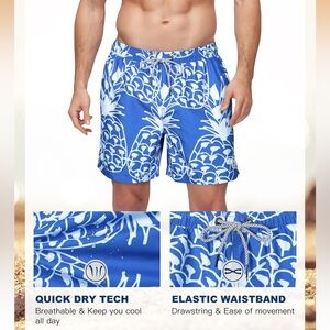 SURF CUZ Mens Swim Trunks 5 Inch Swim